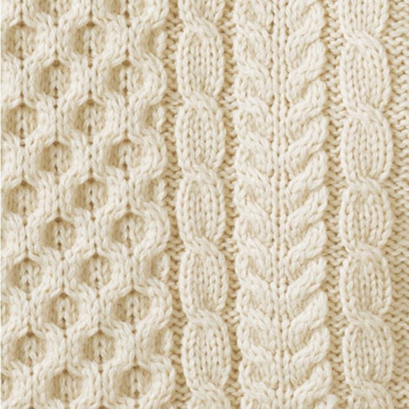 Men's Irish Fisherman Sweater SMALL 100% Wool - Picture 5 of 5